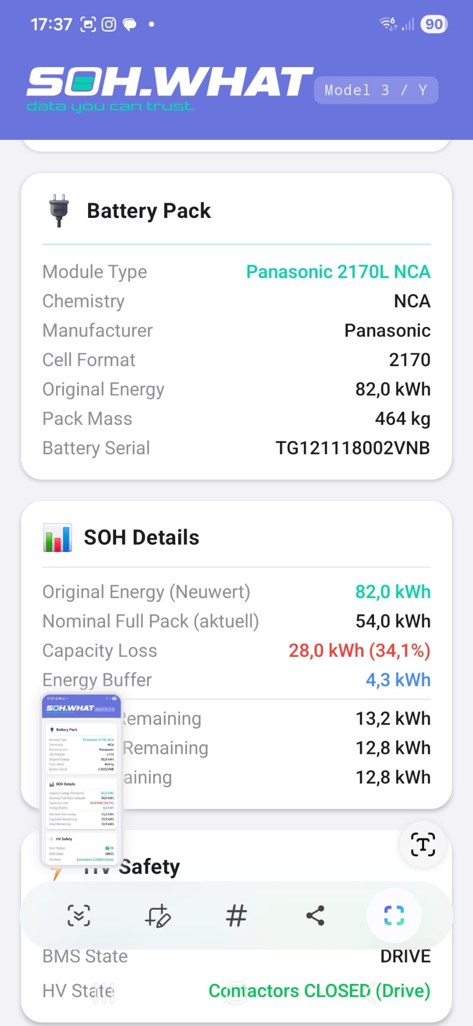 SoHWHAT Android App — Battery Diagnostics