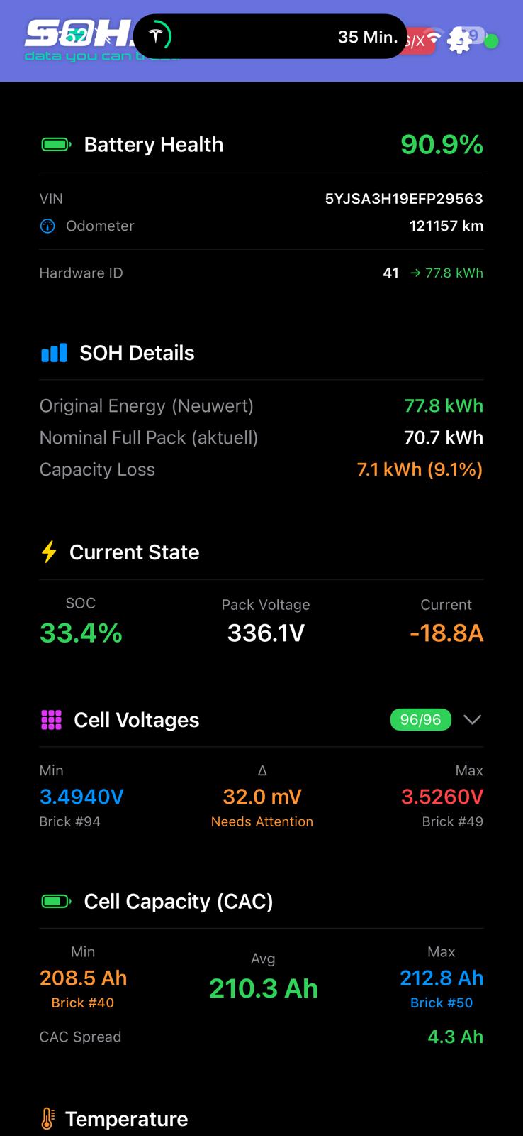 SoHWHAT App — Battery Health Analyse